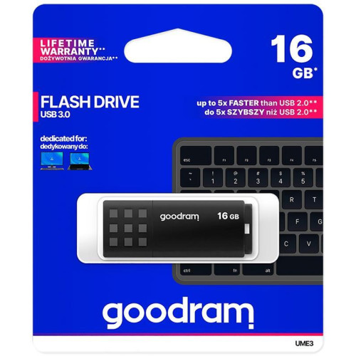 GOODRAM UME3 Black (UME3-0160K0R11) USB3.0 16GB