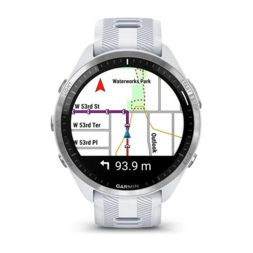 Garmin Forerunner 965 Titanium Bezel w. Whiteston Case and Whiteston/Powder Gray S. Band (010-02809-01/11/8)