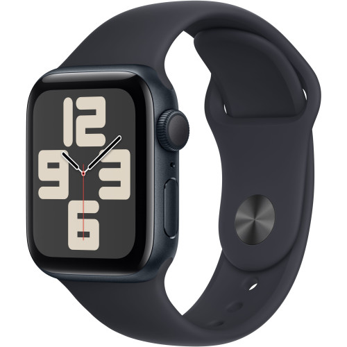 Apple Watch SE 2 GPS 40mm: стильний годинник зі спортивним браслетом Midnight, корпус з алюмінію Midnight, модель MR9Y3