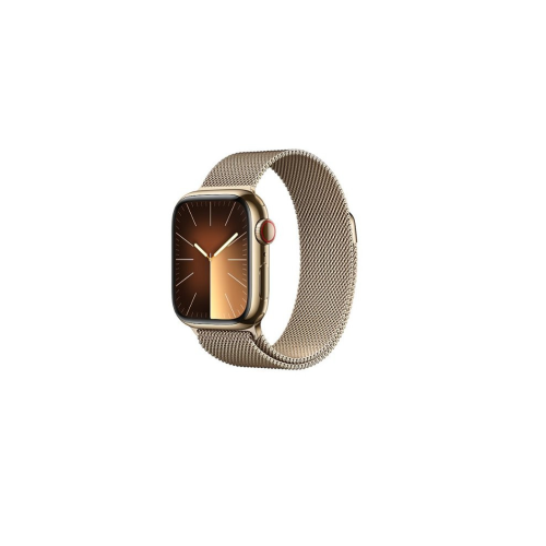 Apple Watch Series 9 GPS + Cellular 41mm Gold S. Steel Case w. Gold Milanese Loop (MRJ73)