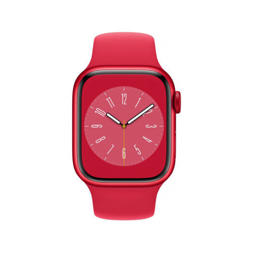 Apple Watch Series 8 GPS 41mm PRODUCT RED Aluminum Case w. PRODUCT RED S. Band - S/M (MNUG3)