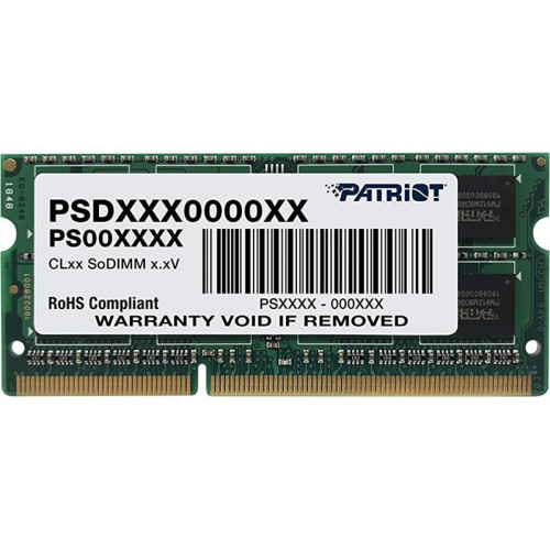 SO-DIMM 4GB/1333 DDR3 Patriot Signature Line (PSD34G13332S)