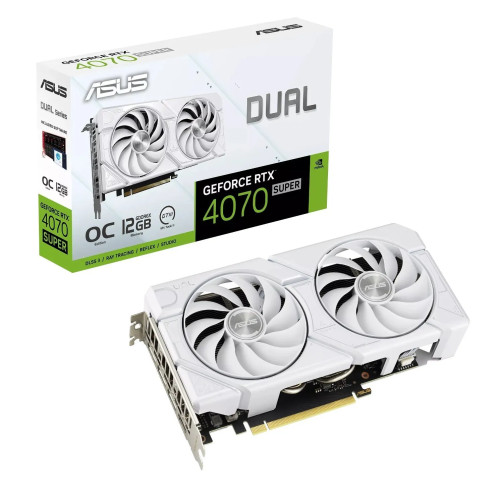 Asus GeForce RTX4070 SUPER 12Gb DUAL OC WHITE EVO (DUAL-RTX4070S-O12G-EVO-WHITE)