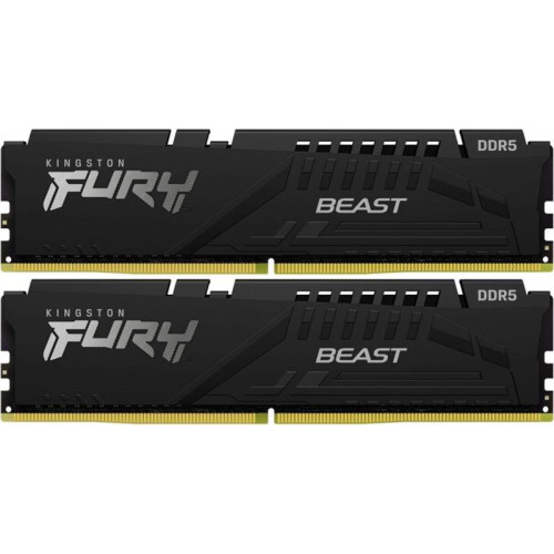 Модуль памяти Kingston Fury (ex.HyperX) DDR5 32GB (2x16GB) 5200 MHz Beast AM5 Black (KF552C36BBEK2-32)