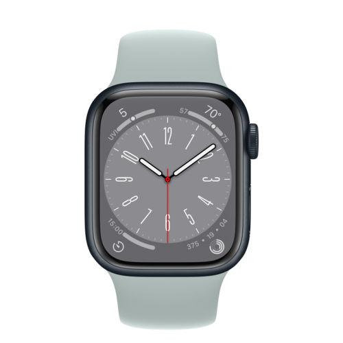Apple Watch Series 8 GPS 45mm Midnight Aluminum Case w. Succulent Sport Band M/L (MNP83+MP7P3)