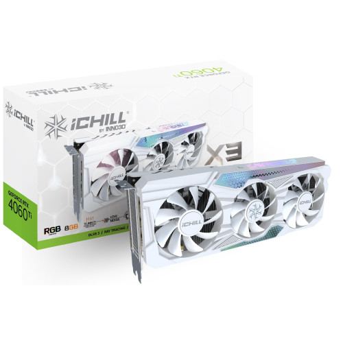 Inno3D GeForce RTX 4060 Ti 8GB ICHILL X3 White (C406T3-08D6X-17113280)