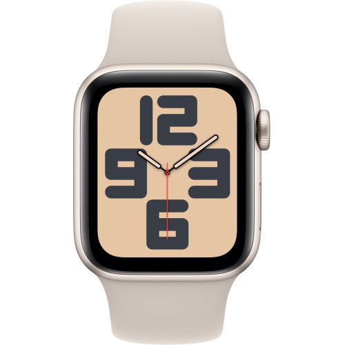 Apple Watch SE 2 GPS 40mm: Стильний годинник з алюмінієвим корпусом Starlight і спортивним ремінцем Starlight Band M/L (MR9V3)