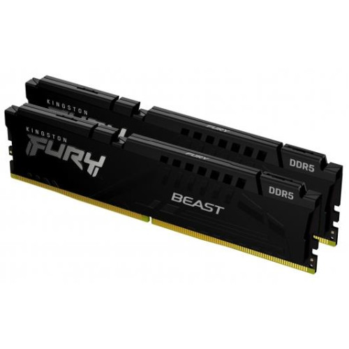 Модуль памяти Kingston Fury (ex.HyperX) DDR5 32GB (2x16GB) 6000 MHz Beast Black (KF560C40BBK2-32)