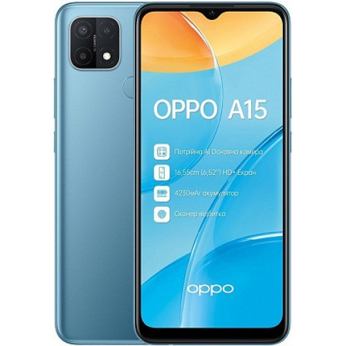 Смартфон OPPO A15 3/32GB Mystery Blue