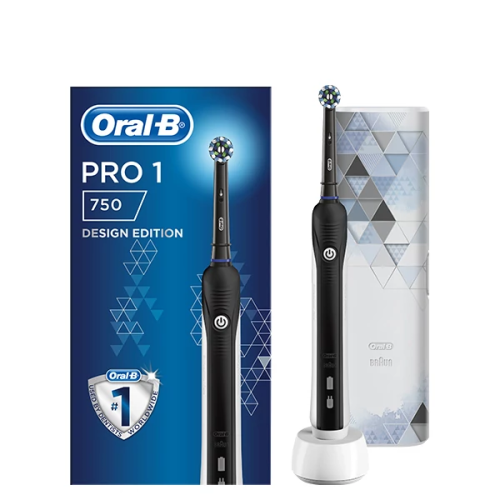 Oral-B D16 PRO 750 Cross Action Design Edition Black: защита зубов и эффективное чистка