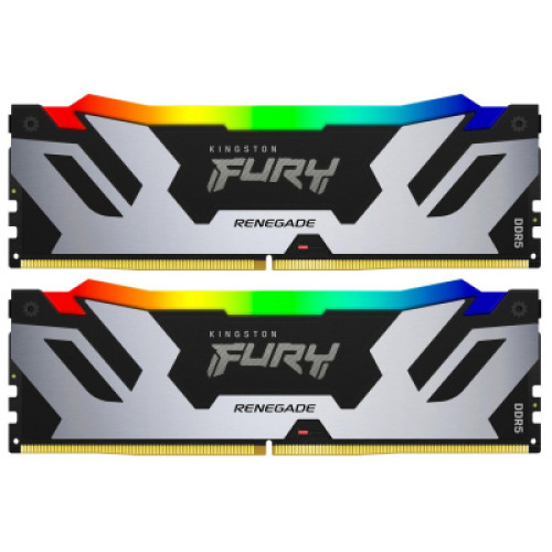 Kingston Fury (ex.HyperX) DDR5 32GB (2x16GB) 6400 MHz Renegade Silver RGB (KF564C32RSAK2-32)