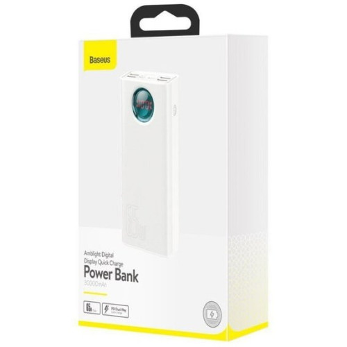 Baseus Amblight Digital Display Quick Charge 65W 30000mAh White (PPLG-A02)