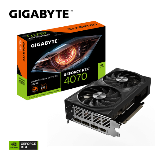 Gigabyte GeForce RTX 4070 WINDFORCE 2X OC V2 12G (GV-N4070WF2OCV2-12GD)