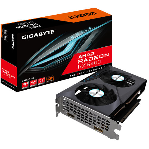 Видеокарта GIGABYTE Radeon RX 6400 4Gb EAGLE (GV-R64EAGLE-4GD)