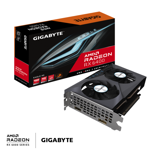 Видеокарта GIGABYTE Radeon RX 6400 4Gb EAGLE (GV-R64EAGLE-4GD)