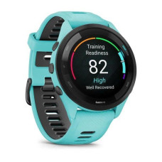 Garmin Forerunner 265 Black Bezel w. Aqua Case and Aqua/Black Silicone Band (010-02810-02/12)