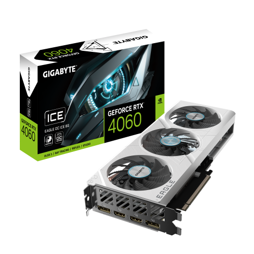 Gigabyte GeForce RTX4060 8Gb EAGLE OC ICE (GV-N4060EAGLEOC ICE-8GD)