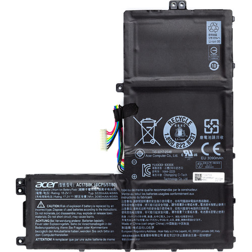 Аккумулятор для ноутбуков ACER Swift 3 SF315-52 (AC17B8K) 15.2V 3220mAh (original)