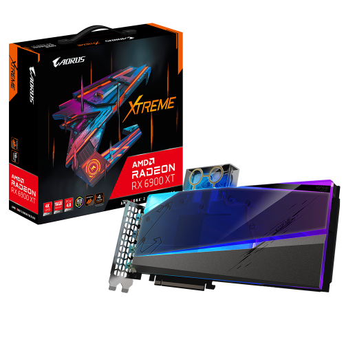 Видеокарта GIGABYTE AORUS Radeon RX 6900 XT XTREME WATERFORCE WB 16G (GV-R69XTAORUSX WB-16GD)