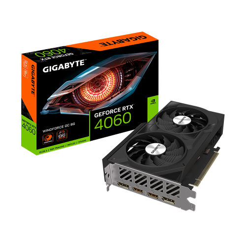 Gigabyte GeForce RTX4060 8Gb WINDFORCE OC (GV-N4060WF2OC-8GD)