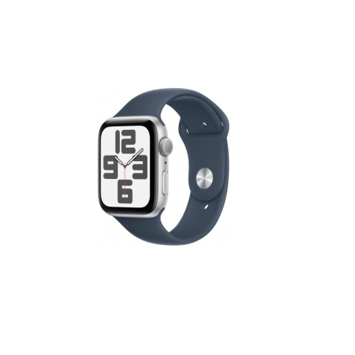 Apple Watch SE 2 GPS 40mm Silver Aluminium Case with Storm Blue Sport Band S/M (MRE13): умные часы для стильного и активного образа жизни