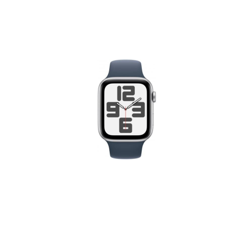 Apple Watch SE 2 GPS 40mm Silver Aluminium Case зі стальним синім спортивним ремінцем S/M (MRE13): швидкість і стиль на вашому зап'ястку.