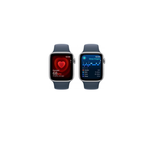 Apple Watch SE 2 GPS 40mm Silver Aluminium Case зі стальним синім спортивним ремінцем S/M (MRE13): швидкість і стиль на вашому зап'ястку.