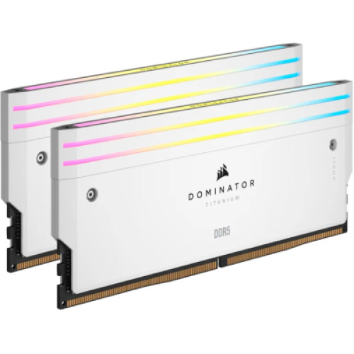 Corsair 32 GB (2x16GB) DDR5 6000 MHz Dominator Titanium RGB White (CMP32GX5M2B6000C30W)