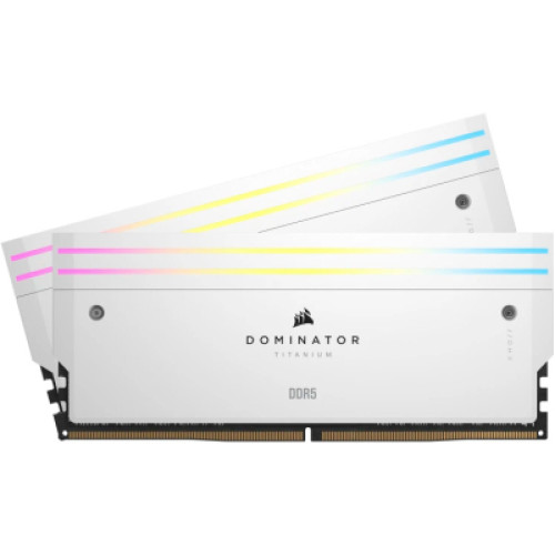 Corsair 32 GB (2x16GB) DDR5 6000 MHz Dominator Titanium RGB White (CMP32GX5M2B6000C30W)