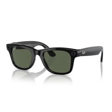 Ray-ban Meta Wayfarer Shiny Black/G15 Green (Large)