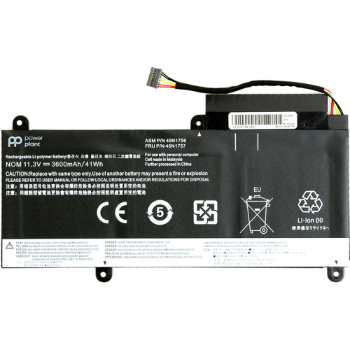 Аккумулятор PowerPlant для ноутбуков Lenovo ThinkPad E450 (45N1754) 11.3V 3600mAh