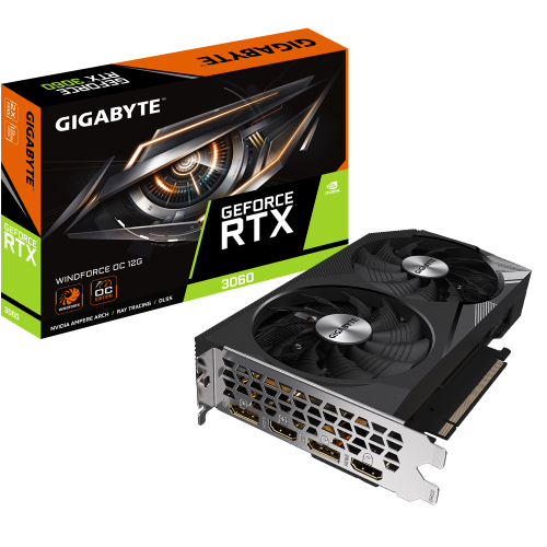 Gigabyte GeForce RTX3060 12Gb WINDFORCE OC (GV-N3060WF2OC-12GD)