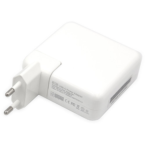 Блок живлення для ноутбуков PowerPlant APPLE 220V, 20V 61W (USB Type-C)