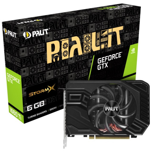 Видеокарта PALIT GeForce GTX 1660 Ti 6GB GDDR6 STORMX (NE6166T018J9-161F)