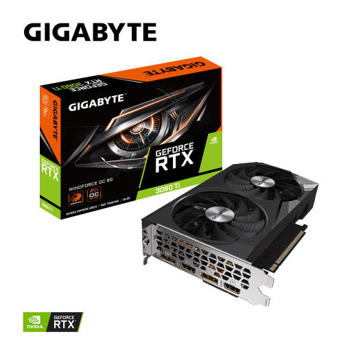 Gigabyte GeForce RTX3060Ti 8Gb WINDFORCE OC (GV-N306TWF2OC-8GD)