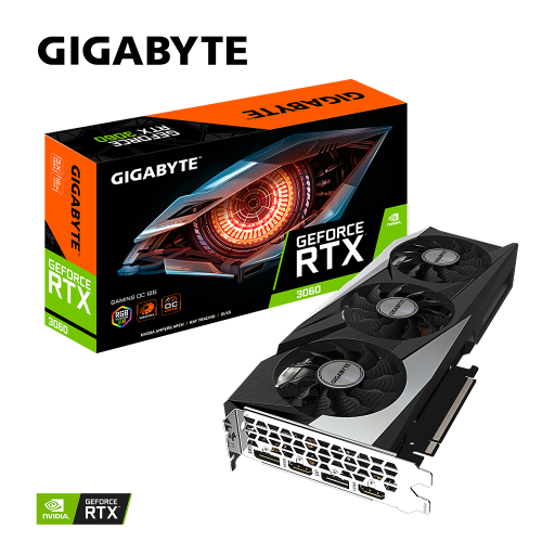 Видеокарта GIGABYTE GeForce RTX3060 12Gb GAMING OC 2.0 LHR (GV-N3060GAMING OC-12GD 2.0)