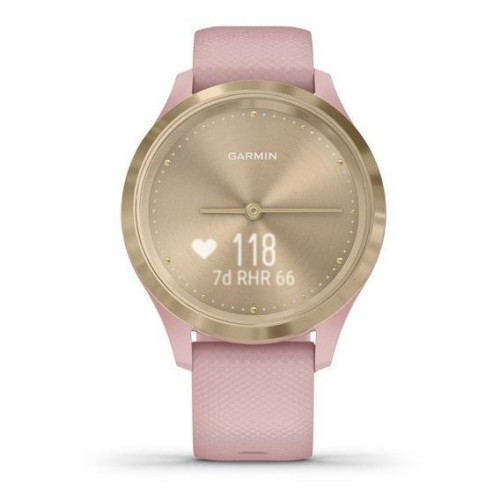 Garmin Vivomove 3s Light Gold Stainless Steel Bezel w. Dust Rose and Silicone B. (010-02238-01)