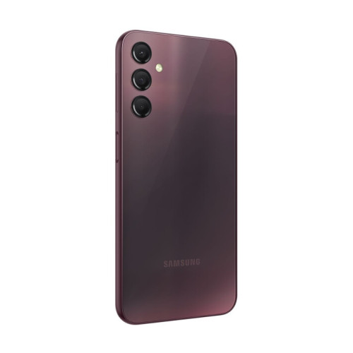 Samsung Galaxy A24: потужний смартфон з 6/128GB пам'яттю та темно-червоним дизайном.