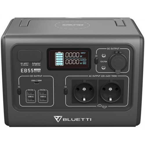 Bluetti PowerOak EB55 537Wh 700W 150000mAh (PB930340): мощность и эффективность