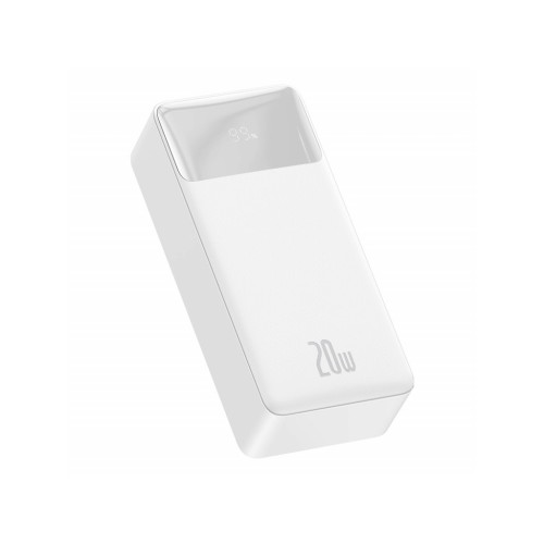 Baseus Bipow 20W Power Bank with Digital Display - 30,000mAh in White