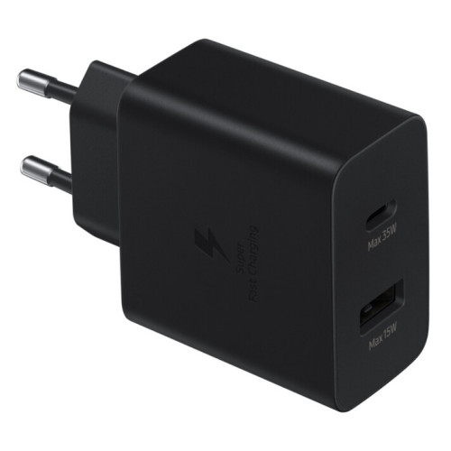 Samsung 35W PD Power Adapter Duo Black: Efficient Charging in a Sleek Design