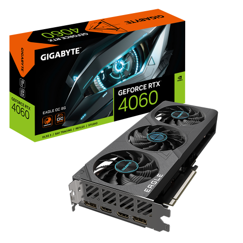 Gigabyte GeForce RTX4060 8Gb EAGLE OC (GV-N4060EAGLE OC-8GD)