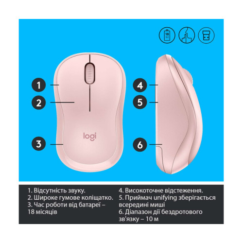 Logitech M220 Silent Pink (910-006129)