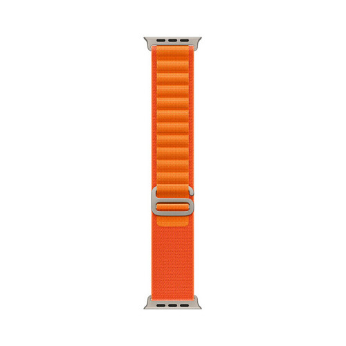 Apple Watch Ultra GPS + Cellular 49mm Titanium Case with Orange Alpine Loop - Large (MQEV3/MQFM3)