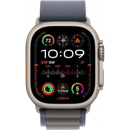 Apple Watch Ultra 2 GPS + Cellular 49mm Titanium Case with Blue Alpine Loop - Small (MREK3/MRFA3)