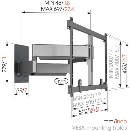 Vogels TVM 5855 Black