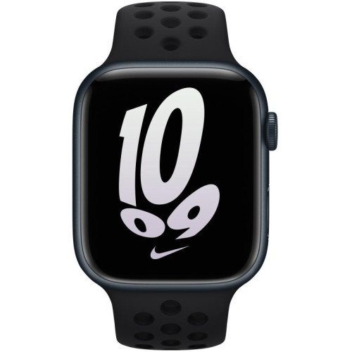 Apple Watch Nike Series 8 GPS 45mm Midnight Aluminum Case w. Black/Black Nike S. Band (MPH43)