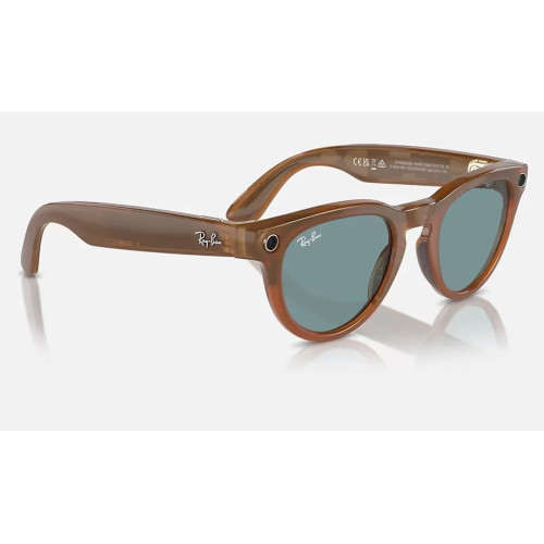 Ray-ban Meta Headliner Shiny Caramel Transparent/Teal Blue (Standard)