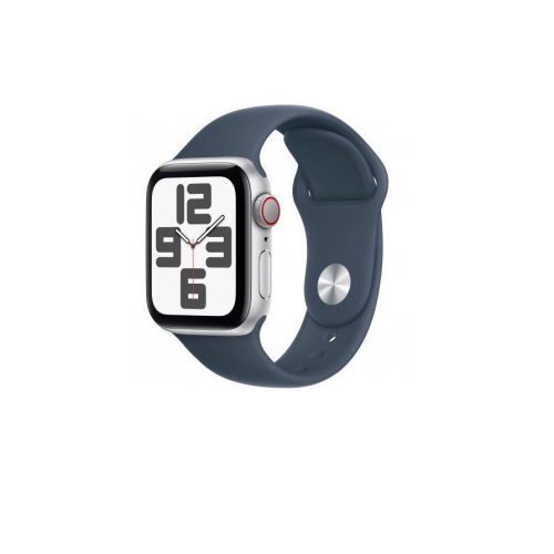 Apple Watch SE 2 GPS + Cellular 40mm Silver Aluminum Case зі Storm Blue Sport Band - S/M (MRGH3): стильна та функціональна розумний годинник