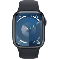 Apple Watch Series 9 GPS 45mm Midnight Aluminum Case w. Midnight Sport Band - S/M (MR993)